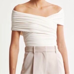 Abercrombie & Fitch Off-Shoulder White Top